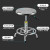 京酷KINKOCCL304不锈钢圆凳子医院手术室工作椅子气压升降手术凳学校实验室凳子工厂车间员工圆凳