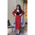 JTKW裙子连衣裙2023冬天女新款套装长裙小香风时尚裙冬季气质显瘦加厚 红色 L建议90-105斤