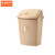 京洲实邦 塑料大垃圾桶大号学校厨房办公室大容量商用无盖带盖 65L绿色无盖