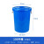 京顿 大号圆桶塑料水桶加厚带盖水桶酒店厨房工业环卫物业垃圾桶 100L蓝色带盖子