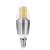 蓓尔蓝 DS0157 LED蜡烛灯泡e14小螺口室内照明落地灯台灯壁灯尖角节能灯泡 银色12w中性光