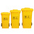 冰禹 BYlf-1018 医疗垃圾桶 医院卫生院诊所医疗废物桶 塑料垃圾桶带盖 50L万向轮款