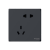 开关插座皓呈雅致黑面板86型16a家用一开五孔带USB双控暗装 五孔带usb(清单加购折上折)