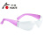 华特2401紫色防护眼镜 平光透明PC镜片 防尘防沙骑行户外眼镜