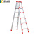 穆运梯子人字梯折叠伸缩加厚铝合金人字梯室内多功能伸缩楼梯工程梯装修脚架梯（2米高红加强加固款 （0.8米红）