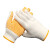 谋福CNMF劳保手套防滑点胶手套加厚耐磨点珠手套涂胶工作手套（黄色点珠款 一打12副）