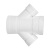 联塑（LESSO）45°异径斜四通PVC-U排水配件白色 dn200×75