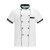 星工（XINGGONG）厨师服 餐厅食堂工作服工装 短袖双排扣炊事服 806白色 XL码