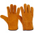 工匠手 二层牛皮焊接焊工耐用隔热劳保防护手套不加棉款 黄色 