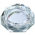 兰诗（LAUTEE）PA1207 水晶玻璃烟灰缸镀银 18cm