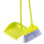 海斯迪克 HK-598 商用塑料软毛扫把簸箕套装 扫帚垃圾斗组合扫地垃圾铲 粉色（12套）