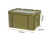 京顿军绿色周转箱塑料收纳箱带盖子储物整理箱存放箱收纳盒520*380*320mm