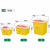 医院用利器盒圆形方形锐器盒加厚废物垃圾桶黄色污物桶垃圾箱回收 圆形4L