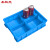 圣极光350四格箱372*276*80物料箱样品分类盒塑料盒蓝色701826