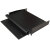纵横机柜 键盘板键盘托 滑动层板键盘抽屉  2U黑色双层键盘鼠标托架H2.HSCT