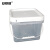 安赛瑞 透明塑料桶 8L 密封打包桶水桶 带盖龙虾桶包装桶 涂料桶油漆桶 有把手方形  25111