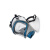 海固HG-911全面罩 硅胶防毒面具 大视野气密型防护面具 宝蓝灰-硅胶全面罩 1个