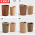 京洲实邦【大号深棕色平口】创意木纹简约垃圾桶ZJ-0216