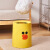 重安盛鼎 可爱动物垃圾桶 创意塑料圆形双层卡通客厅卫生间垃圾桶 小黄鸭9L中号21.5*25.5