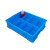 塑料分格箱周转配件分隔大盒子分类多格螺丝加厚盒零件工具收纳盒B 3号八分格蓝色