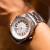 史尼嘉（sniica） 太阳之子手表全自动镂空机械表防水钢带腕表欧美潮流时尚大表盘手表男 达芬奇8026M-无尽皓白