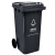 兰诗 YY-120A 新国标款大号分类环卫垃圾桶 户外带盖垃圾桶 120L灰色-其他垃圾