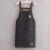 韩式围裙时尚款漂亮洋气的围兜大人做饭衣厨房背心式防水防油 钉扣背带防水纯黑色-法斗