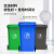 半厘户外垃圾桶 大号加厚240L商用塑料环卫垃圾桶带盖轮工业小区物业翻盖果皮箱 绿色 单个