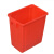 沸耐笙 G-0241 红色无图案长方形垃圾桶 20L无盖 1个