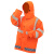 环卫工人雨衣套装反光条分体交通防风执勤保安警示男荧光绿橙色 荧光绿环卫雨衣(男女都可穿) 带反光条(编号2 M