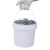 水杉2L白色螺旋桶乳胶漆储存罐保存桶包装罐油漆涂料分装瓶加厚密封小桶2升