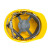 安全帽工地男建筑施工领导安全头盔国标加厚ABS劳保logo印字 黄色 PE材质