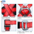 NLNTL  五点式高空作业安全带红黑护腰款户外施工保险带安装用安全绳 红色安全带+2米双小钩 