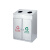 庄太太【A98D分类垃圾桶】不锈钢分类垃圾桶环保可回收不可回收果皮箱户外室内物业二分双筒