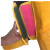NEWBIES纯牛皮电焊护脚 护腿 焊工脚套耐磨隔热防火花飞溅护脚盖脚罩 桔黄色整张牛皮围裙