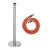 月桐（yuetong）圆球礼宾杆围栏含麻绳 YT-D0252 银色杆+银钩桔色麻绳 950×320×51mm 1套