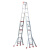 人字伸缩折叠梯铝合金升降梯子加厚工程用梯八脚安全结实合梯叉梯 3个厚6米人字伸缩梯高5.5米