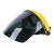 东部工品 戴式电焊防护面罩打磨防护面罩半透明焊工焊接面屏面罩黄定黑色  2个装