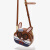 CLEVER & KETCH CK女包包新款2023小众设计小圆包可爱卡通兔子包单肩包斜挎小包 咖啡色