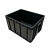 沃嘉促销周转箱黑色塑料静电胶框箱物料盒托盘带盖分格隔板刀卡 5号（带盖）防静电箱