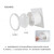 4寸排气扇圆形厕所排风扇卫生间浴室玻璃窗式通风换气扇排气 6寸开孔15cm 白色