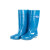 沸耐笙 FNS-04866 塑胶高筒圆头平跟防水雨鞋 网纱纯色通用PVC雨靴 蓝色 40 双