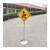 限速5 限速行驶 可移动标志牌  不锈钢杆反光标识牌 限速指示牌 底座37CM牌规格直径40CM1.5米杆