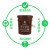适用上海垃圾分类垃圾桶大号干垃圾湿垃圾户外圆形咖啡色棕色厨房物业 棕色50升湿垃圾有盖