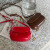 CALCULAT&KEENCK夏季新款韩国复古ins红色马鞍包斜挎小包包女百搭简约手机包 巧克力色