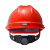 梅思安V-Gard-500ABS豪华超爱戴帽衬V型有孔安全帽施工建筑工地劳保防撞头盔红色1顶