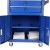 冰禹 五金工具存储柜双开门 车间多功能移动带抽屉工具柜 单抽（带背板）蓝色