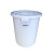加厚圆桶塑料白桶大号级储水桶塑胶垃圾桶带盖圆桶大水桶 45L桶无盖白色