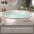 果敢果敢轻奢酒店民宿家用圆形别墅薄边设计嵌入式浴缸1.2-1.5米733 空缸+下水 1.2米