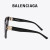 巴黎世家（BALENCIAGA）墨镜男女方框简约板材遮阳防晒太阳镜 周年礼物 BB0102SA 001黑色镜框灰色镜片57MM